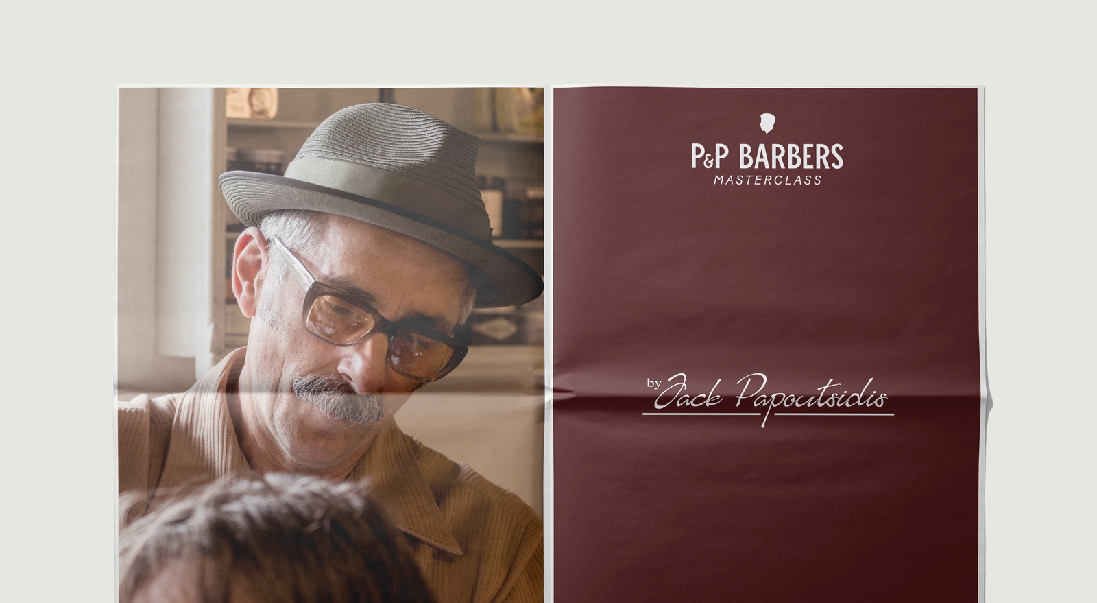 PP Barbers - Brand Masterclass Jack Papoutsidis Print Advertising - Men's Barbering | Atollon - a design company