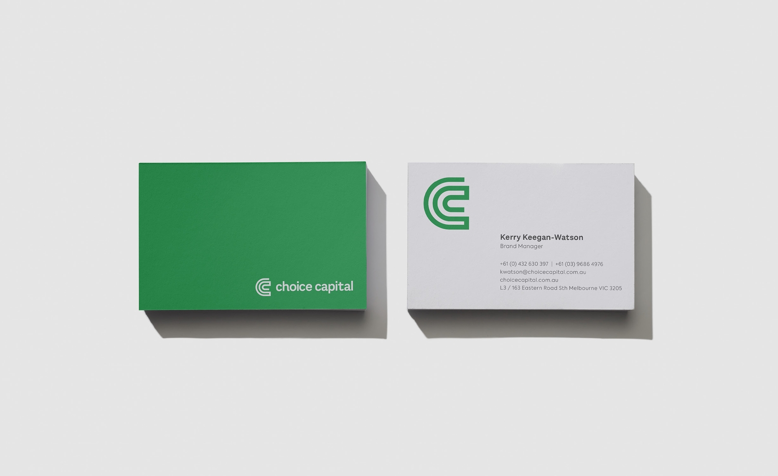 Choice Capital - Brand and Website - Finance Business Cards | Atollon - a design company