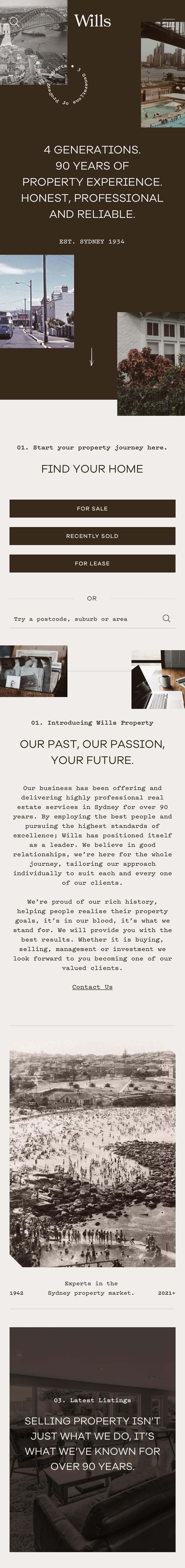 Wills Property - Real Estate Mobile UX Homepage | Atollon - a design company