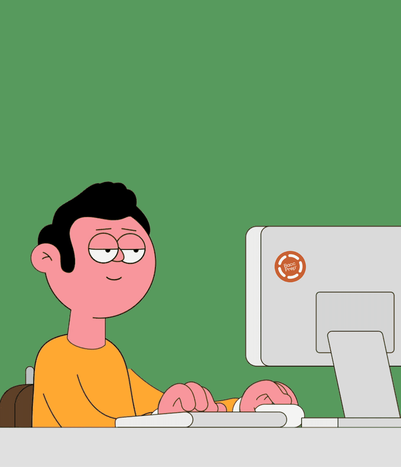 Baccprep - IB Education Animated Cartoon Girl on Laptop | Atollon - a design company