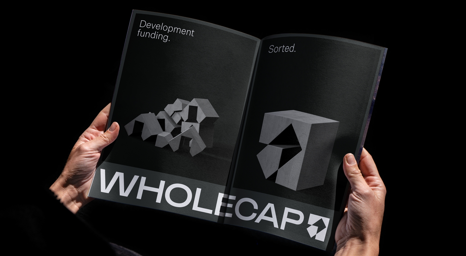 Wholecap - Brand and Website Design - Development Funding, Sorted Brochure Spread | Atollon - a design company