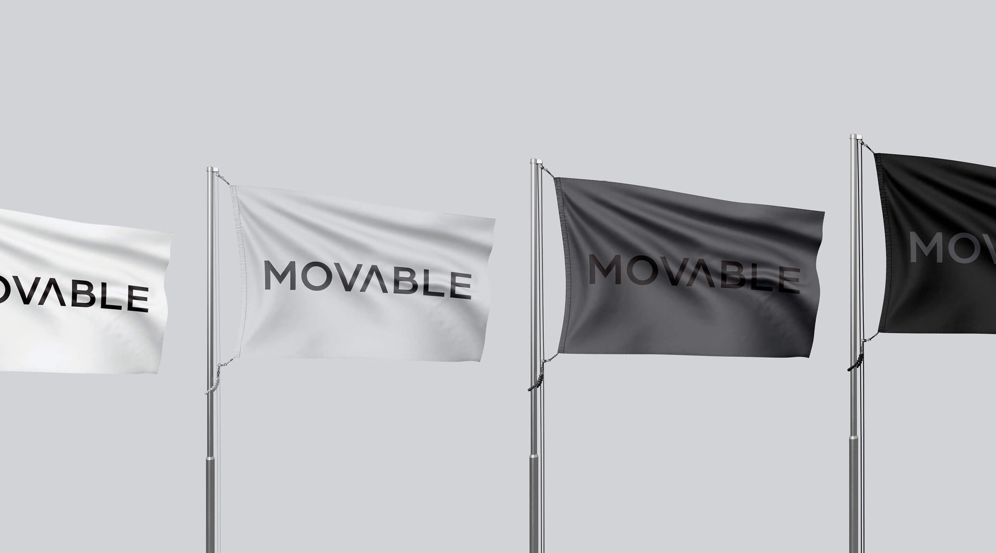 Movable - Brand and Website - Real Estate Logo Flag | Atollon - a design company