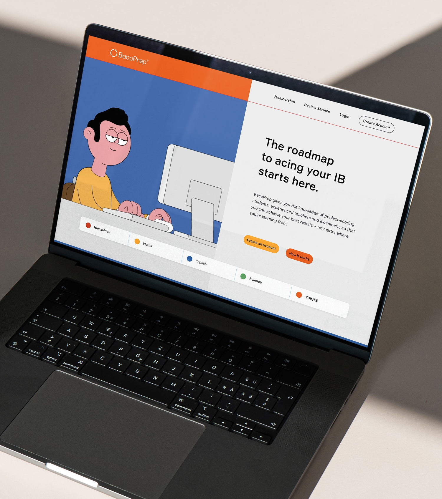 Baccprep - Digital Platform - IB Education Animated Student | Atollon - a design company