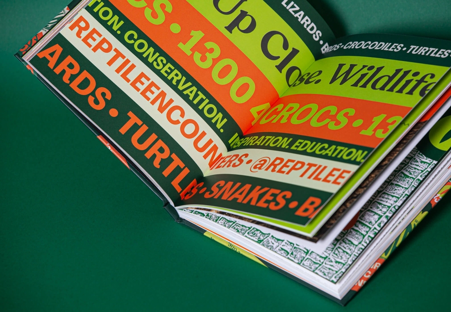 Reptile Encounters - Brandbook Internal Spread Fonts | Atollon - a design company