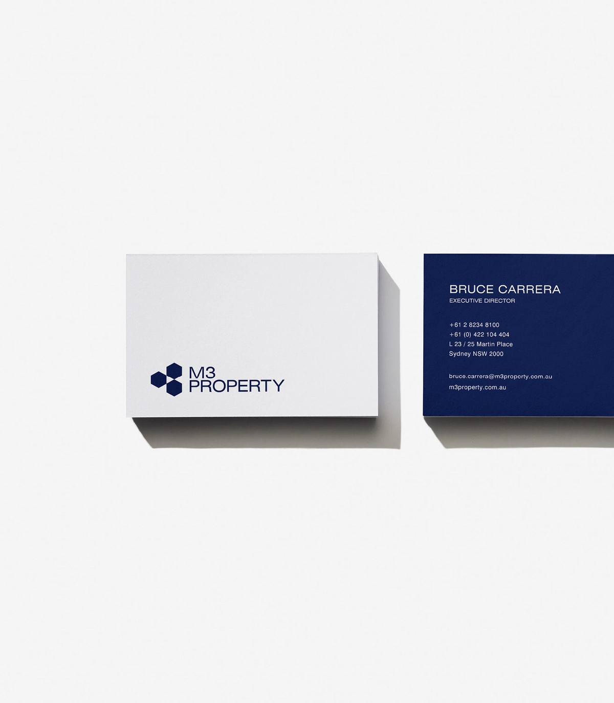 M3 Property - Brand and Website - Business Card Mockup | Atollon - a design company