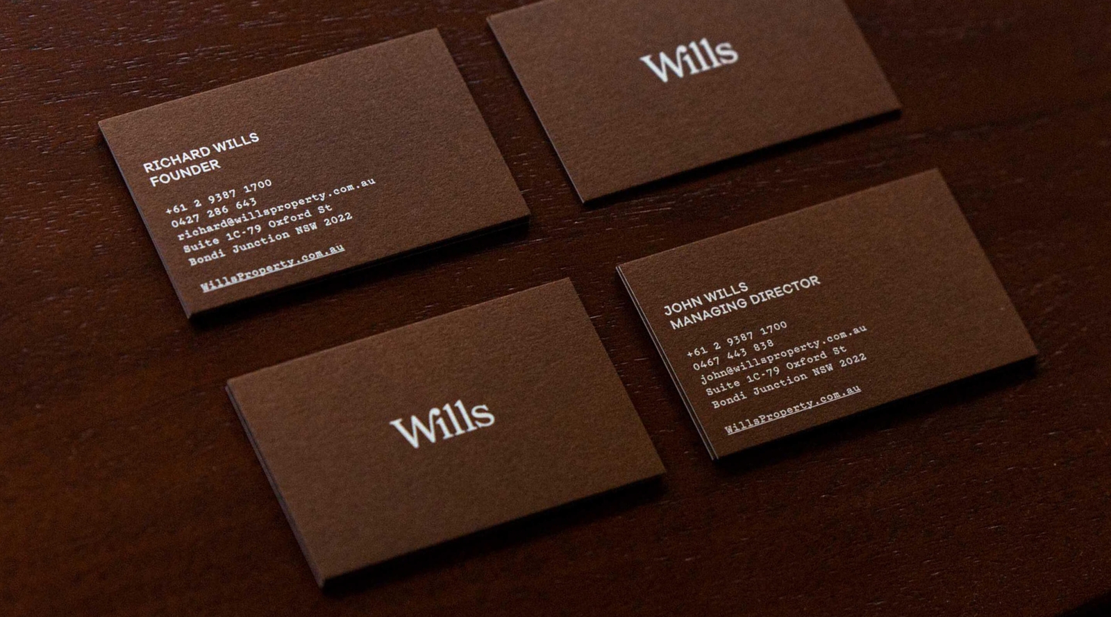 Wills Property - Real Estate Business Cards Design | Atollon - a design company