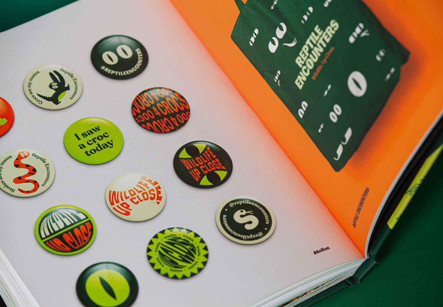 Reptile Encounters - Brandbook Internal Spread Badges | Atollon - a design company