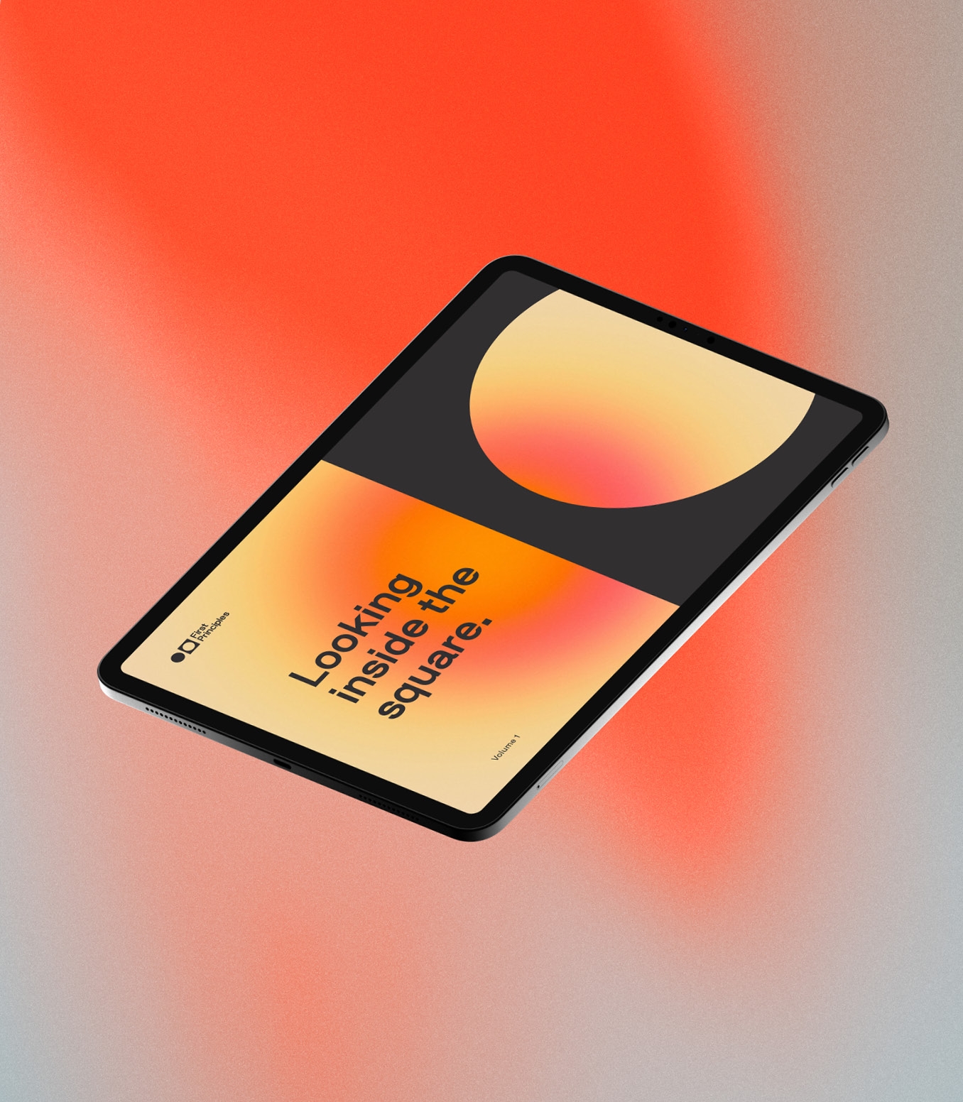 First Principles mobile website homepage on ipad