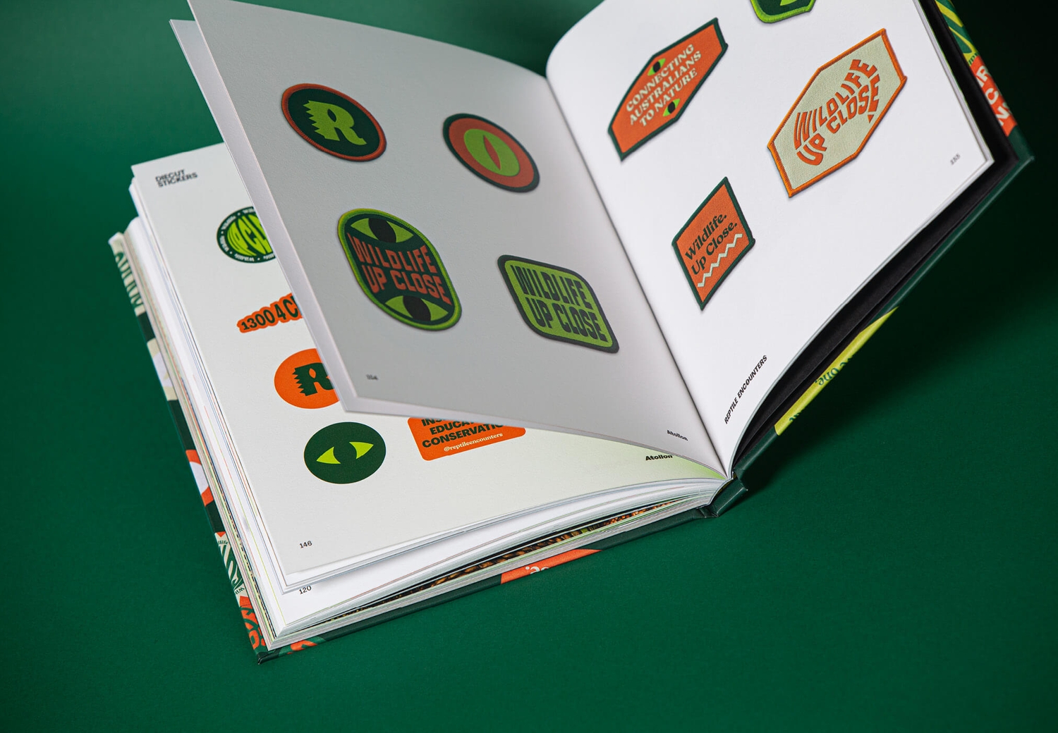 Reptile Encounters - Brandbook Internal Spread Patches | Atollon - a design company