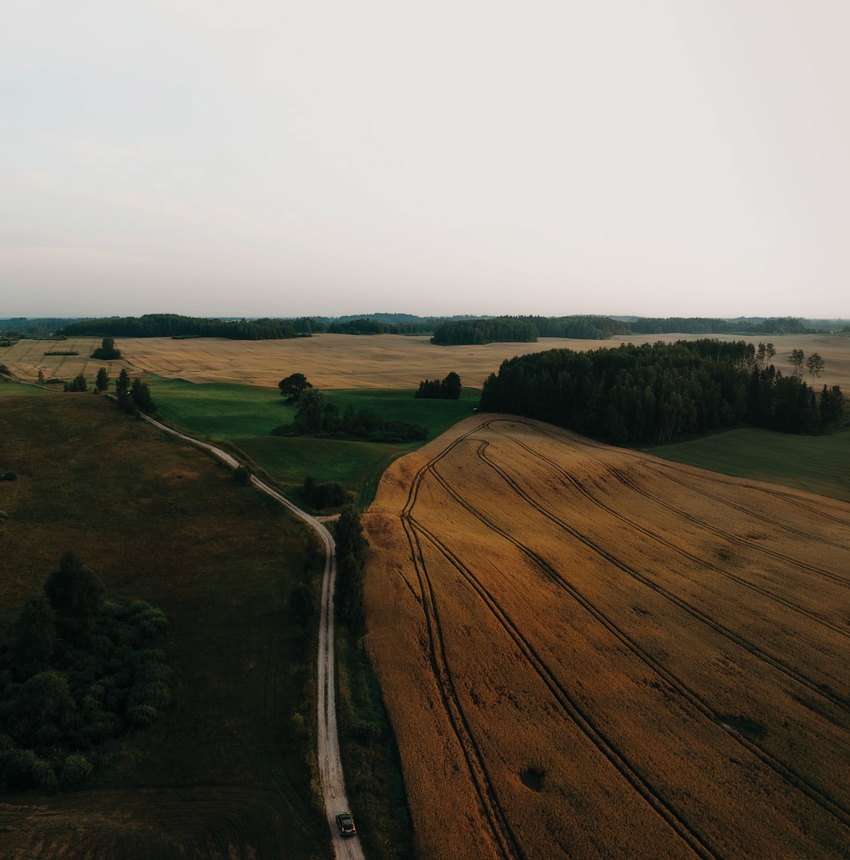 Aerial view of Australian rural land