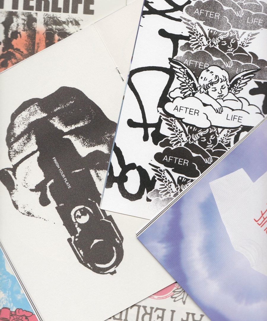 Afterlife - Zine Design - Pile of Zine Covers | Atollon - a design company